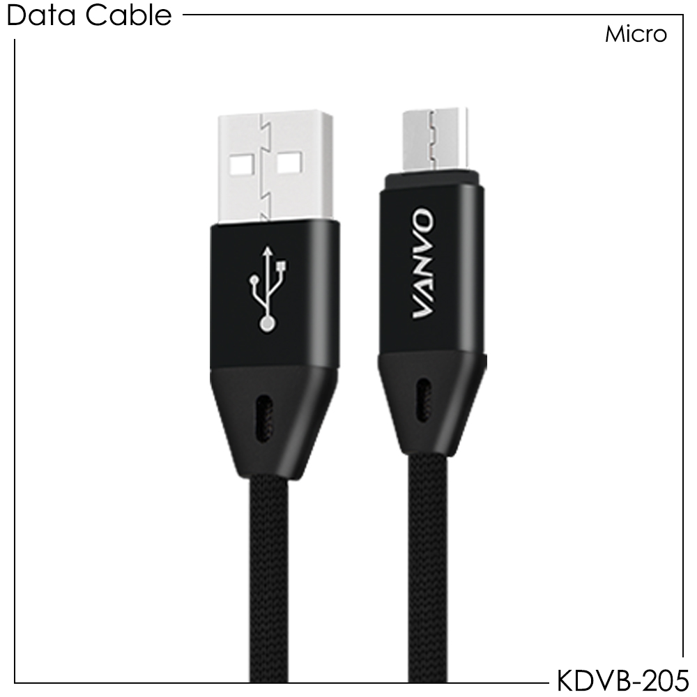 Vanvo Data Cable KDVB-205 for Micro Fast Charging 1000mm