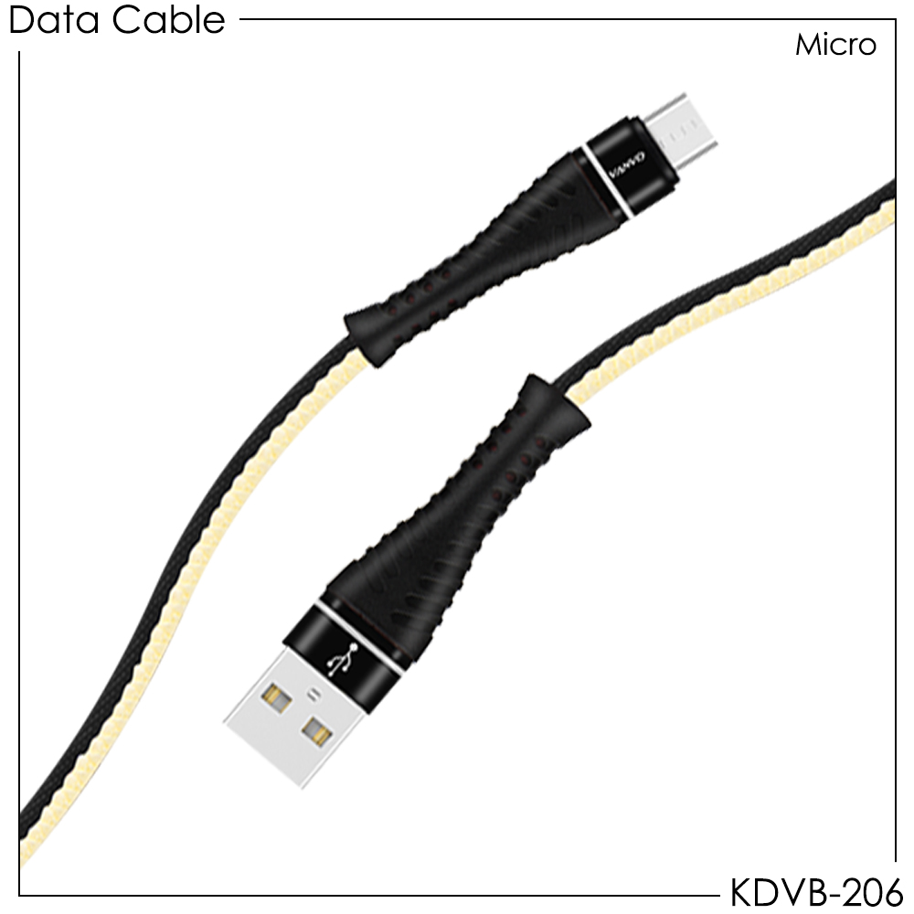 Vanvo Data Cable KDVB-206 for Micro Fast Charging 1000mm