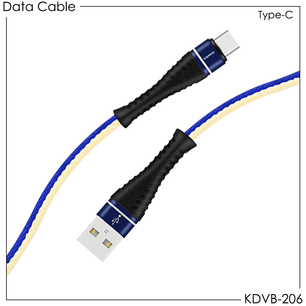 Vanvo Data Cable KDVB-206 for Type-C Fast Charging 1000mm
