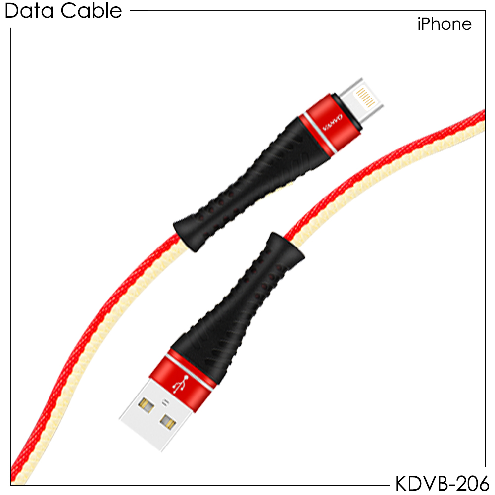 Vanvo Data Cable KDVB-206 for Iphone Fast Charging 1000mm